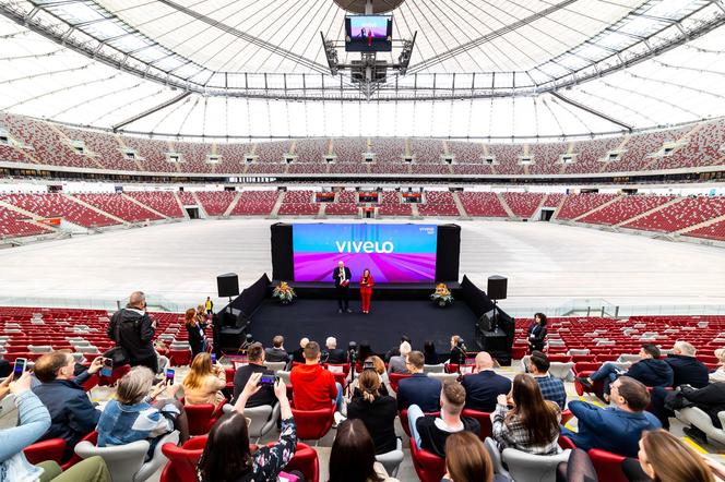 Stadion PGE Narodowy w Warszawie podczas Targów Książki i Mediów VIVELO w 2023 r.
