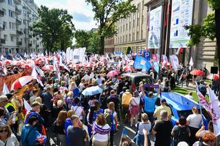 Protest nauczycieli w Warszawie