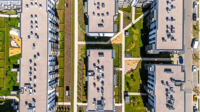 Nowe osiedla na pograniczu Kamionka i Grochowa w Warszawie