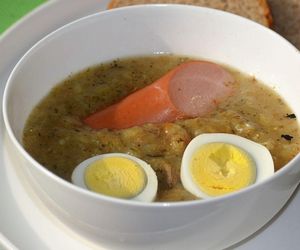 żur śląski z grzybami