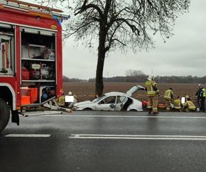 Matka i dzieci poszkodowane w wypadku koło Leszna