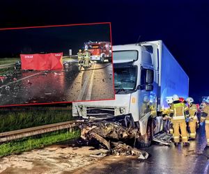 Huknął w osobówkę i wjechał pod tira! 28-latek z BMW nie miał żadnych szans [ZDJĘCIA]