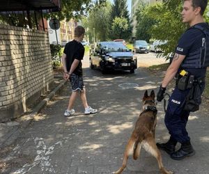 Myślał, że przechytrzy policję. 18-latek z Lubina po kolizji ukrył się w śmietniku, ale wytropił go pies Rampa