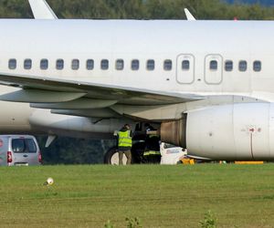 Samolot wypadł z pasa startowego na lotnisku w Balicach