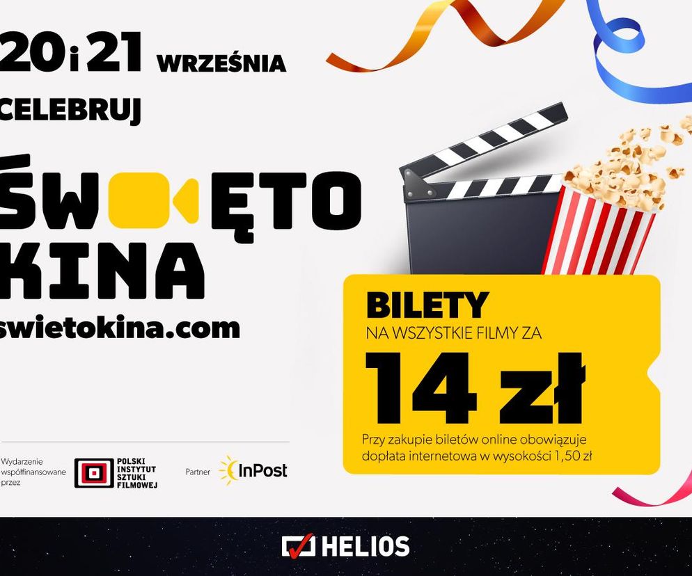 W dniach 20 i 21 września Siedlecki Helios zaprasza na Święto Kina!