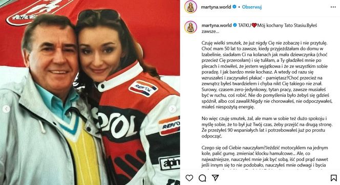 Martyna Wojciechowska z tatą