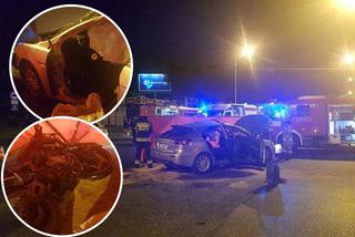 Nocny wypadek w Łodzi na al. Włókniarzy! Zginęło dwóch mężczyzn, w tym młody motocyklista! [FOTO]