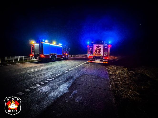 Wypadek na autostradzie A1 w Szarlejce