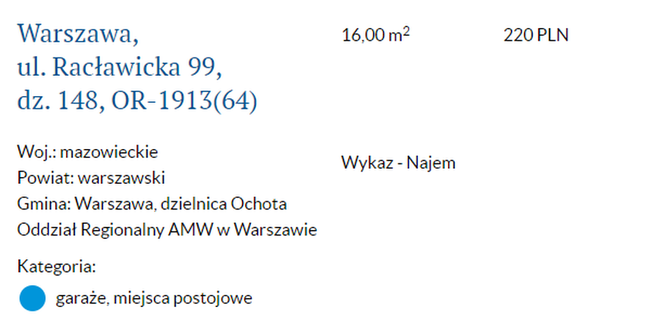 Oferta Agencji Mienia Wojskowego