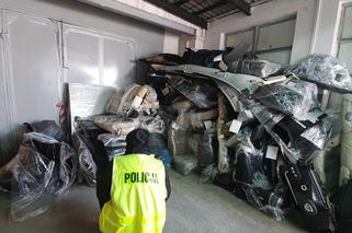 Siedziba firmy była DZIUPLĄ! Policjanci odzyskali mnóstwo kradzionych części do niemieckich samochodów
