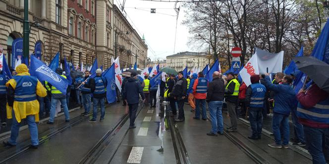 Wielki protest hutników w Krakowie