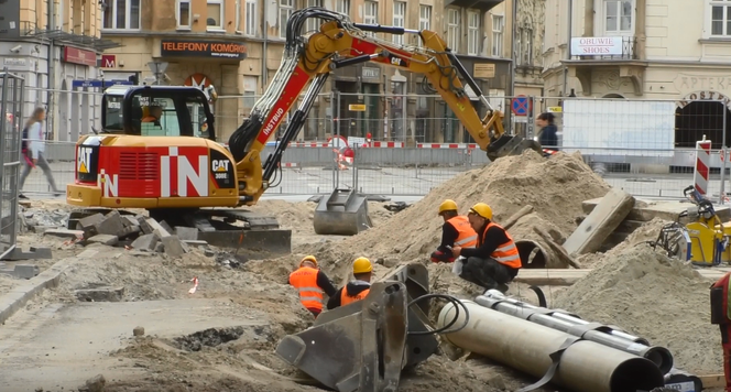 Tak wyglądają obecnie prace przy ulicy Krakowskiej