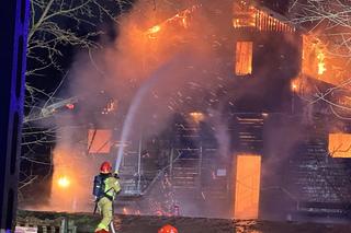 Pożar w stadninie koni w Warszawie