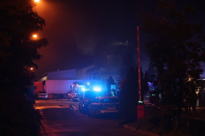 Pożar hali w Sosnowcu