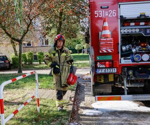 Pożar w bloku w Ostrowie Wielkopolskim. Nie żyje jedna osoba, 10 jest rannych