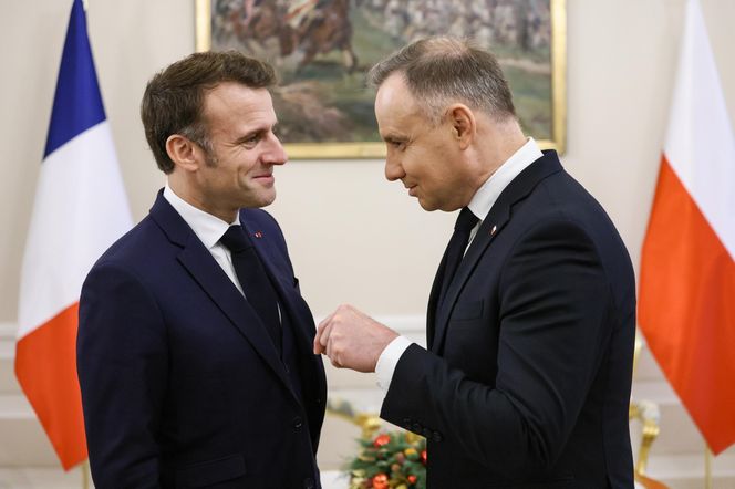 Andrzej Duda i Emmanuel Macron