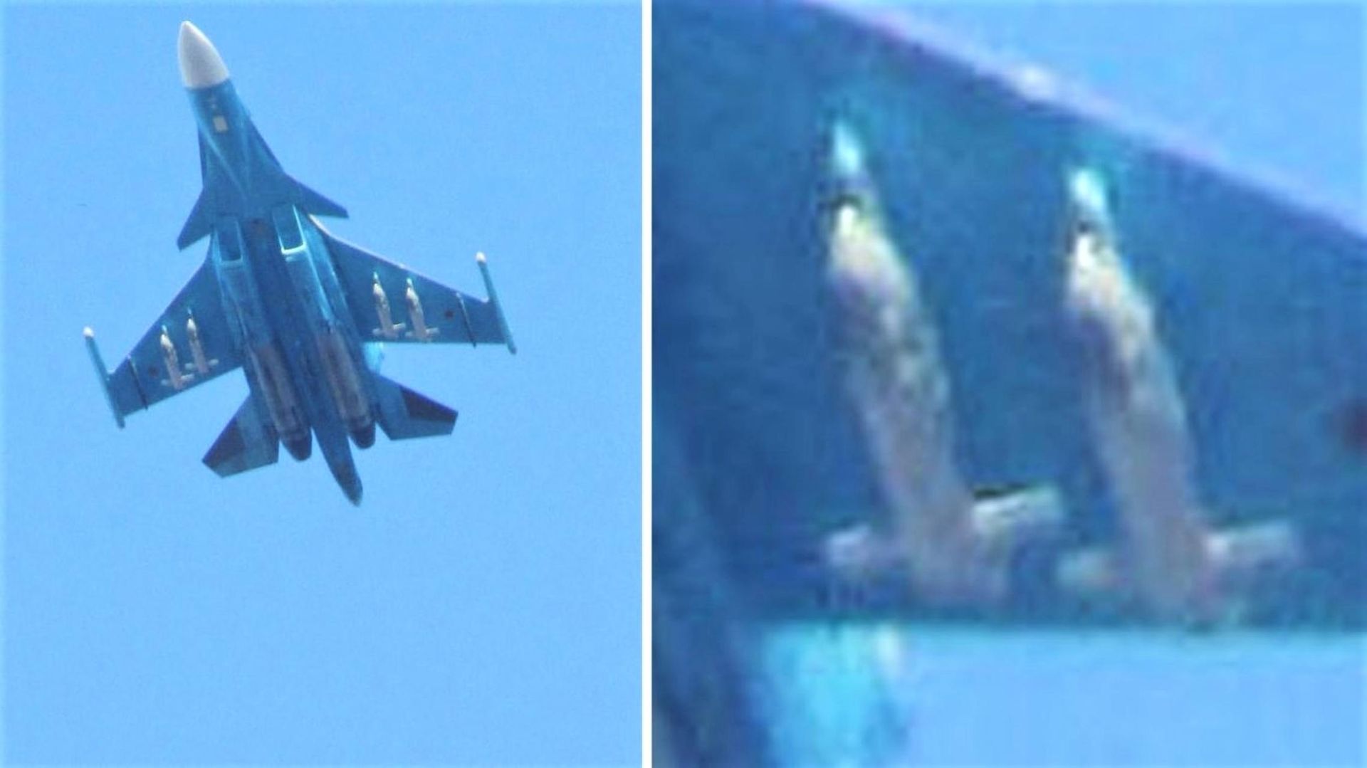 Su-34 uzbrojony w bomby FAB-500 z modułem UMPK-PD
