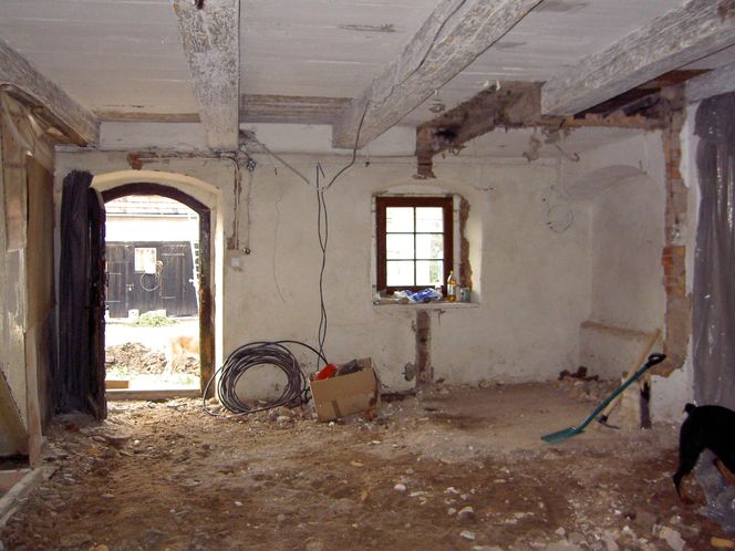 Remont domu szachulcowego w Płóczkach Górnych (Dolny Śląsk)