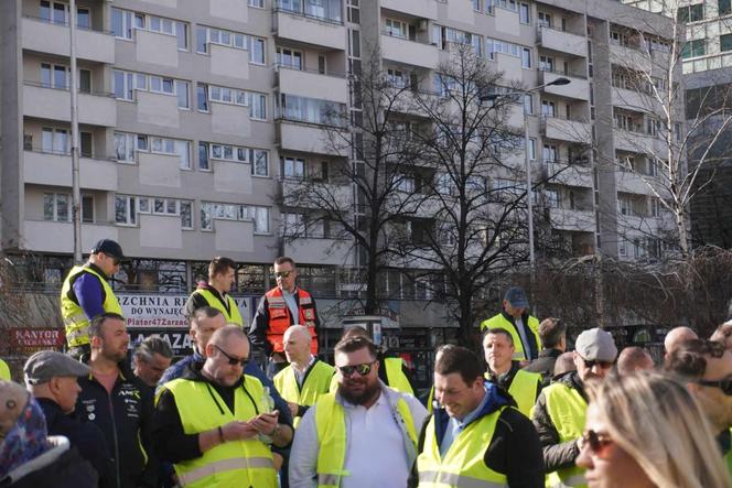 Strajk taksówkarzy w Warszawie (27.03)