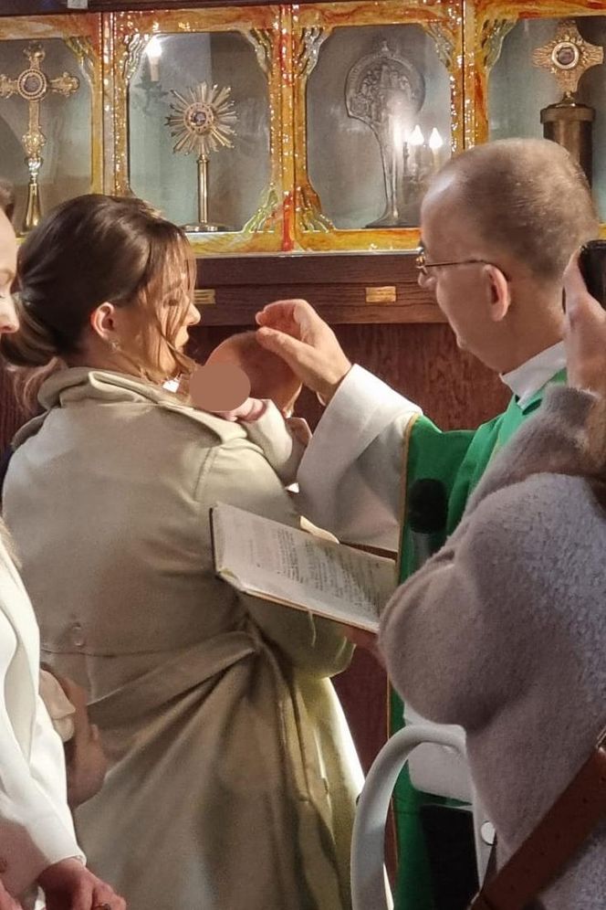 Daniel Martyniuk na chrzcinach syna