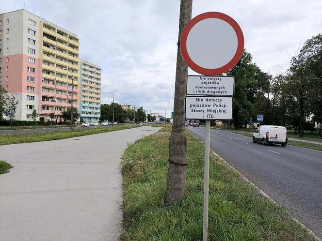 Ulica Szubińska w Bydgoszczy zakończona turbinowym rondem