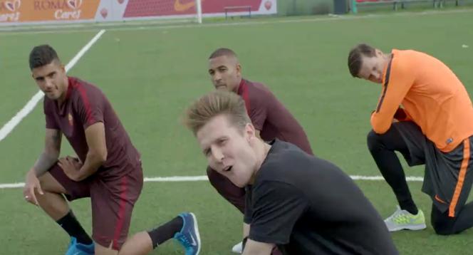 Wojciech Szczęsny i koledzy z AS Roma trenują... breakdance!