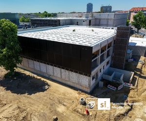 Postępy na budowie Szczecińskiego Domu Sportu - maj 2025