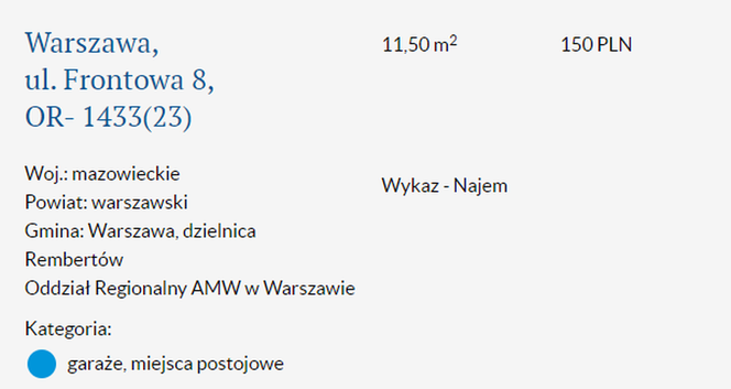 Oferta Agencji Mienia Wojskowego