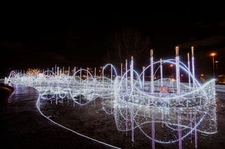 Iluminacja w Multimedialnym Parku Fontann