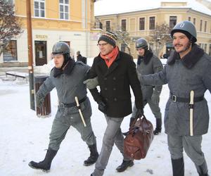 Funkcjonariusze ZOMO w centrum Lublina