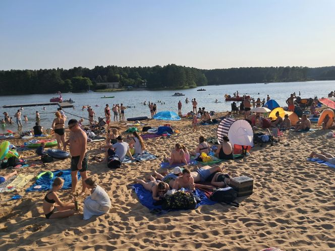 Plażowicze nad Lubianką