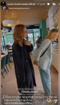 M jak miłość na planie. Julia (Marta Chodorowska), Sylwia (Hanna Turnau)