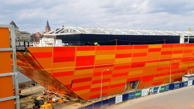 Budowa Morskiego Centrum Nauki w Szczecinie - kwiecień 2021