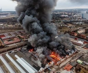 Pożar hali w Gdańsku