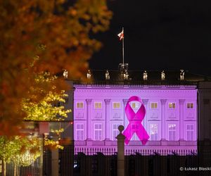 Pałac prezydencki oświetlony na różowo!