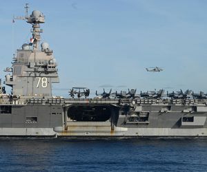 Superlotniskowiec US Navy u brzegów Ameryki Łacińskiej