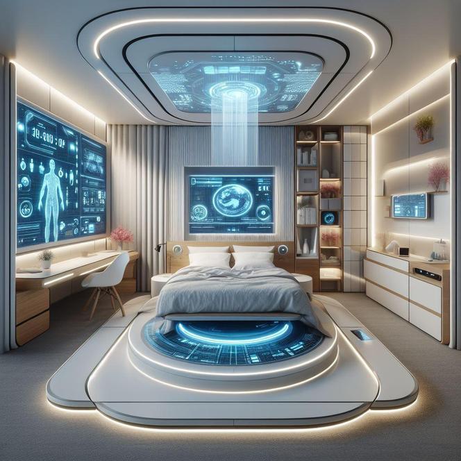 Sypialnia stworzona przez sztuczną inteligencję