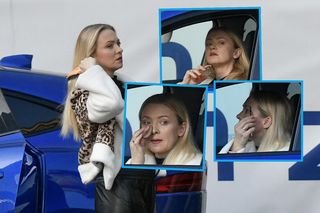 Basia Kurdej-Szatan pindrzy się w samochodzie. W ruch poszły tusze i szminki, a później jeszcze to... Co ona wyprawia?!