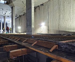 Trwa budowa tunelu średnicowego w Łodzi. Na zdjęciach budowa przystanku Łódź Koziny
