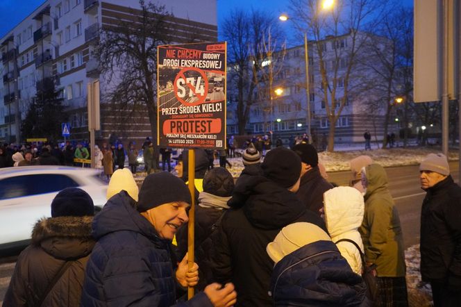 Protest kielczan przeciw budowie S74