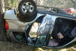 Wypadek toyoty we wsi Frącki