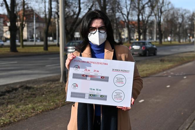 Konferencji prasowa odnośnie ujednolicenia prędkości na ulicach w Gdańsku