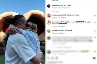 Romantyczne zaręczyny Barona i Kubickiej