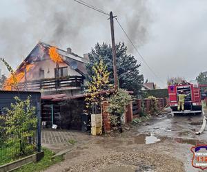 Pożar domu przy ul. Jagodowej w Tychach