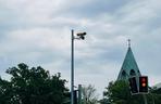 Montaż kamer systemu Red Light na Rondzie Solidarności w Nowym Sączu