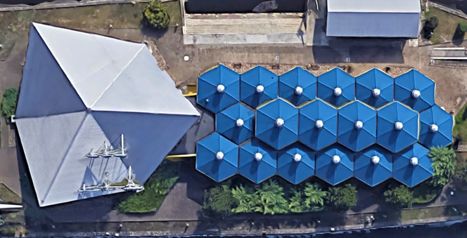 Szczecin w szczególe według Google Earth