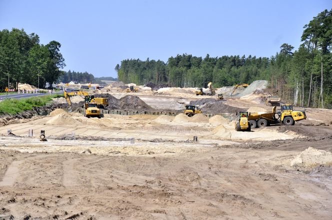 Budowa S17 na południe od Zamościa