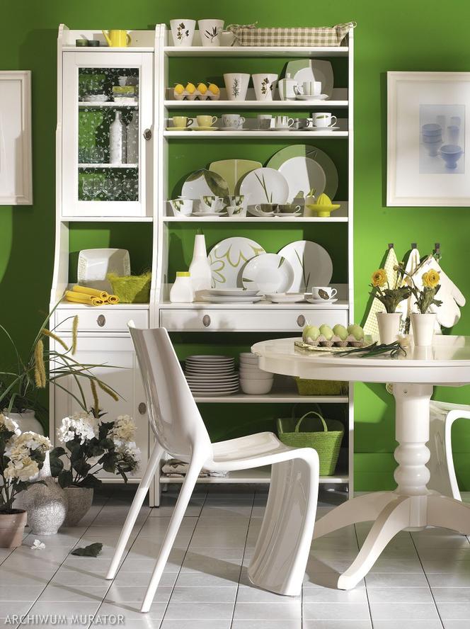 Zielone ściany w kuchni