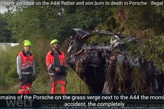 Ojciec i syn spłonęli żywcem w porsche