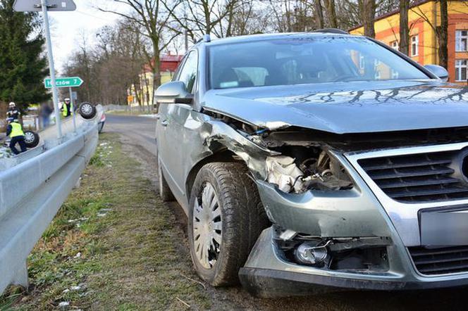 Wypadek w Bziance: Wymuszenie pierwszeństwa i dachowanie